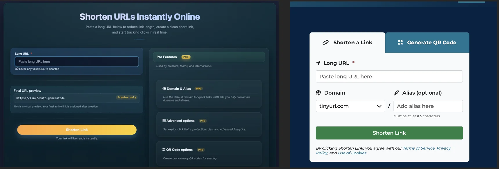 TinyURL vs Bitly vs AlShorty (Full 2026 Comparison)